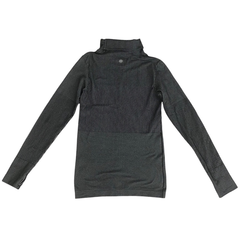 Athleta Striped Multi Pattern Turtle Neck Active … - image 3